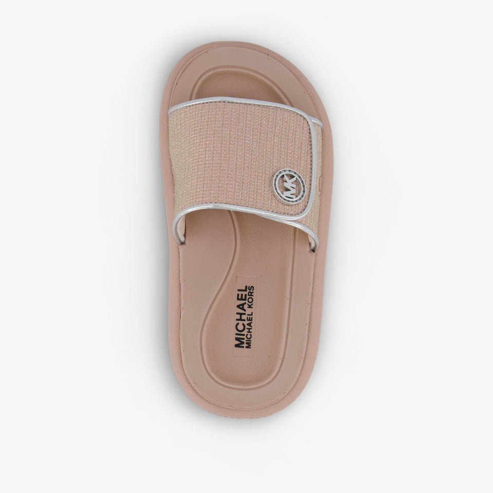 Michael Kors Raelynn Darby Girls Flipflops In Light Pink