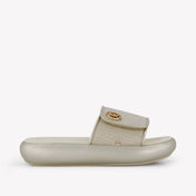 Michael Kors Raelynn Darby Girls Flipflops In Gold