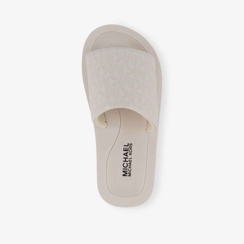 Michael Kors Teagan Merrick Girls Flipflops In OffWhite