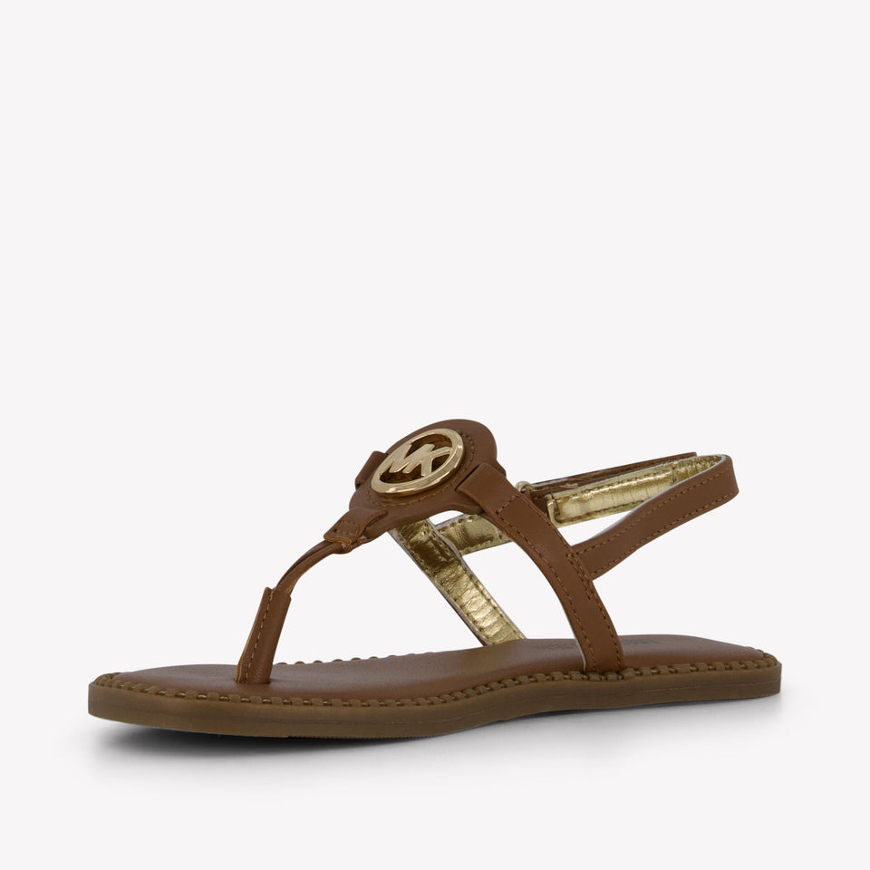 Michael Kors Jagger Riley Girls Sandals In Camel