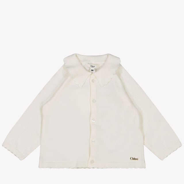 Chloe Baby Girls Cardigan in White