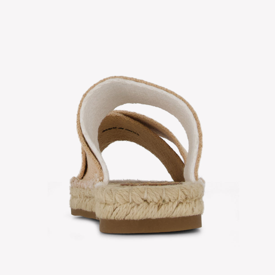 Chloe Meisjes Slippers In Beige