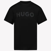 HUGO Kinder Jongens T-Shirt In Zwart