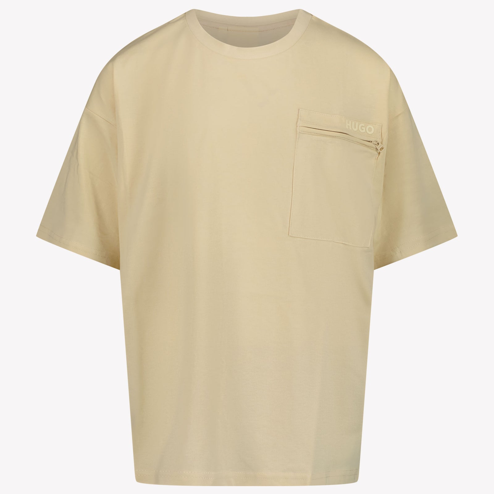 HUGO Kinder Jongens T-Shirt In Licht Beige