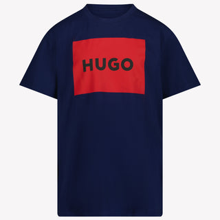 HUGO Kinder Jongens T-Shirt In Blauw