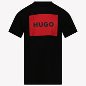 HUGO Kinder Jongens T-Shirt In Zwart