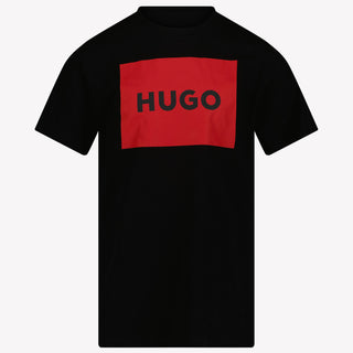 HUGO Kinder Jongens T-Shirt In Zwart