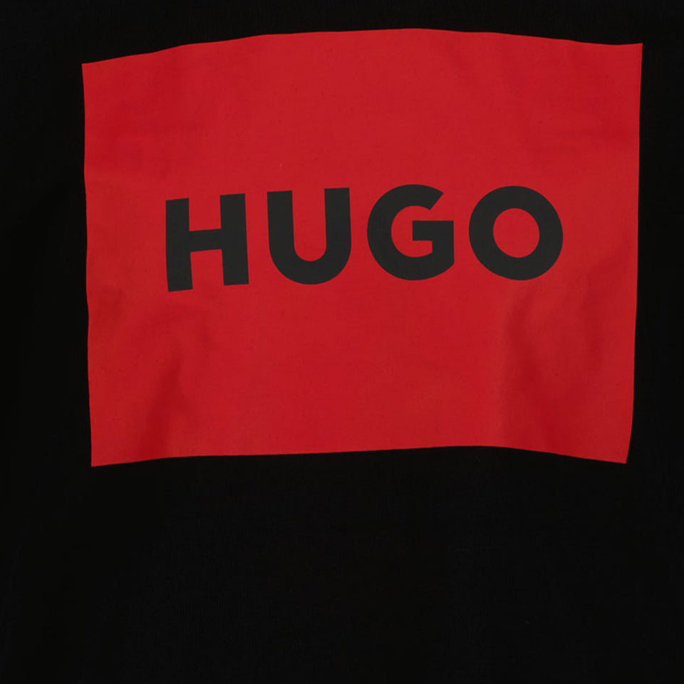 HUGO Kinder Jongens T-Shirt In Zwart