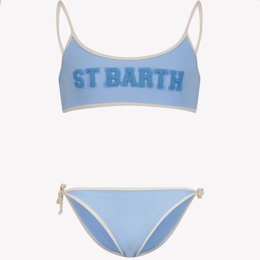 MC2 Saint Barth Kids Girls Swimwear In Light Blue