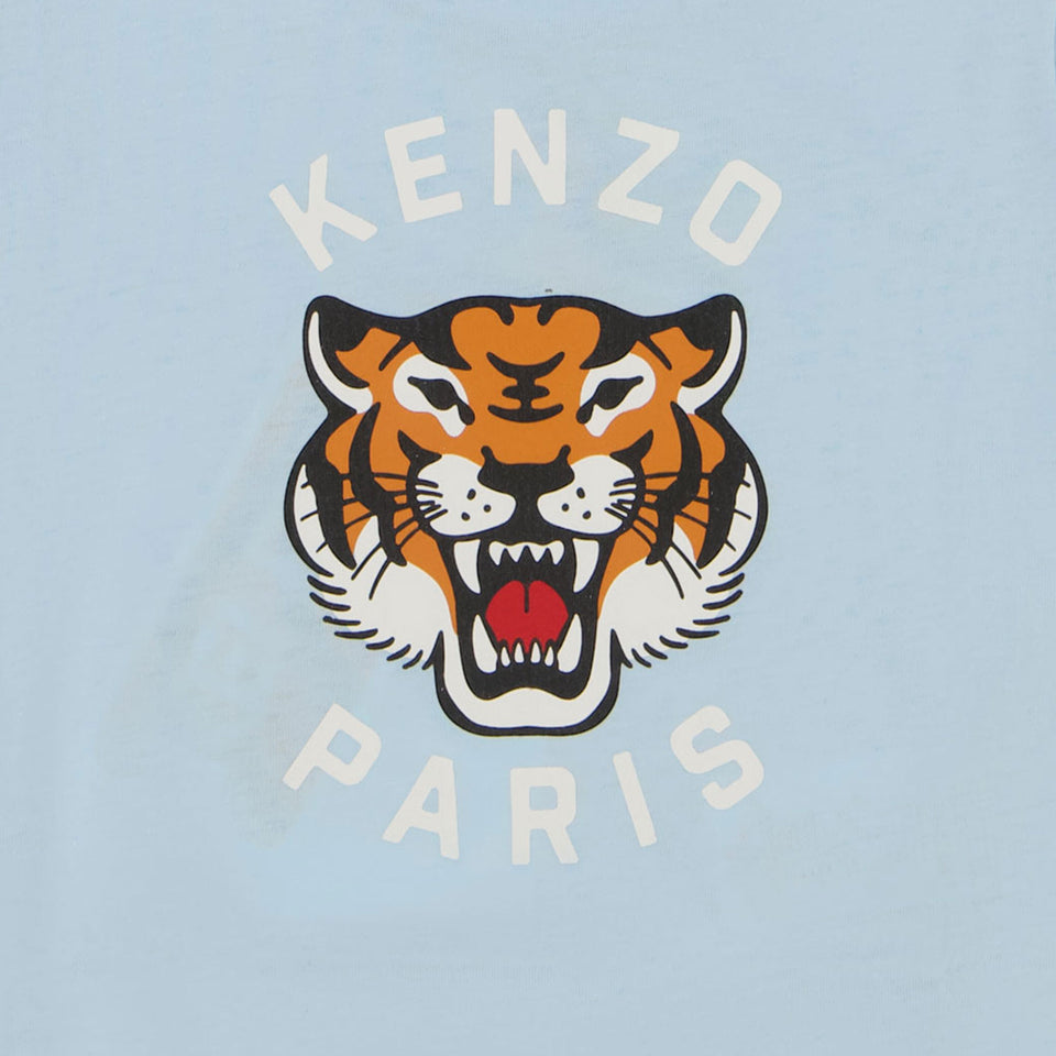 Kenzo Kids Baby Jongens T-Shirt In Licht Blauw