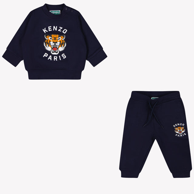 Kenzo Kids Baby Jongens Joggingpak In Navy