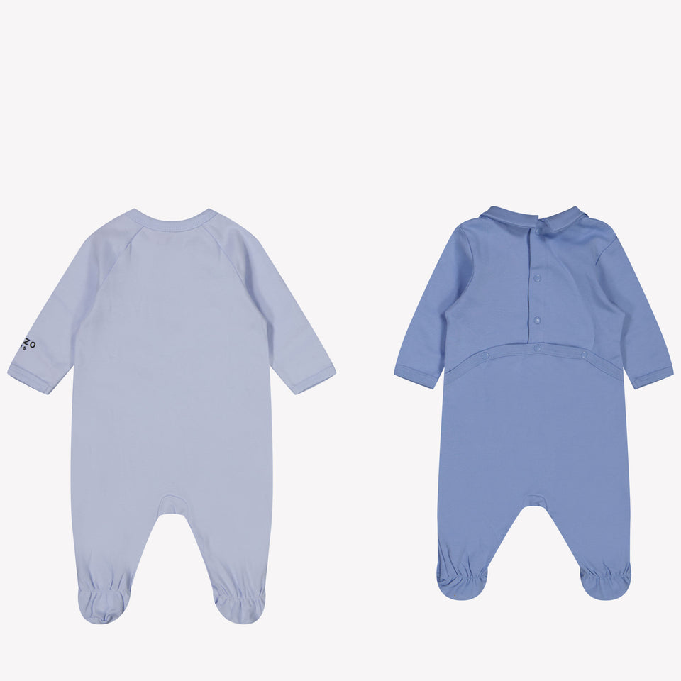 Kenzo Kids Baby Boys Playsuit In Light Blue