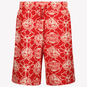 Kenzo Kids Kinder Jongens Shorts In Rood