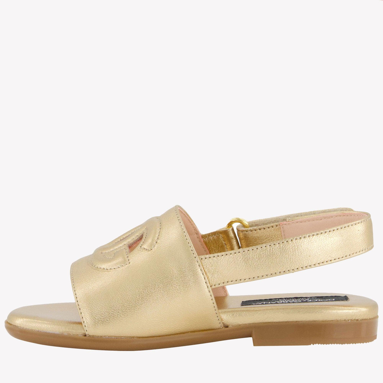Dolce & Gabbana Girls Sandals  Gold
