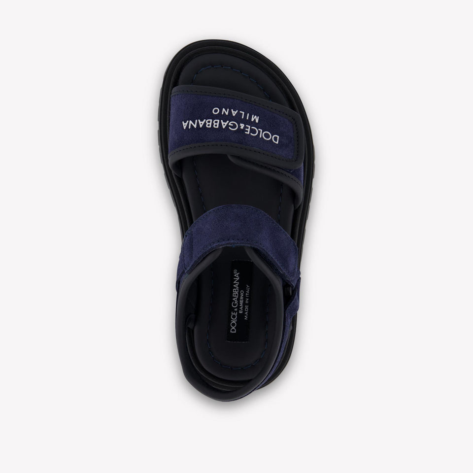 Dolce & Gabbana Boys Sandals In Navy