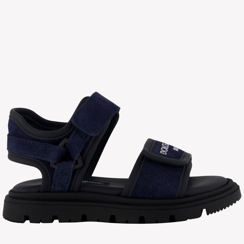 Dolce & Gabbana Boys Sandals In Navy