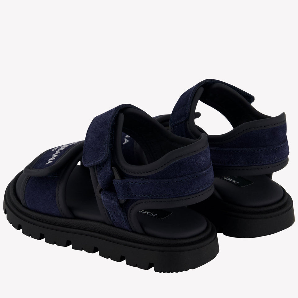 Dolce & Gabbana Boys Sandals In Navy