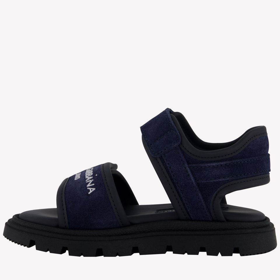 Dolce & Gabbana Boys Sandals In Navy