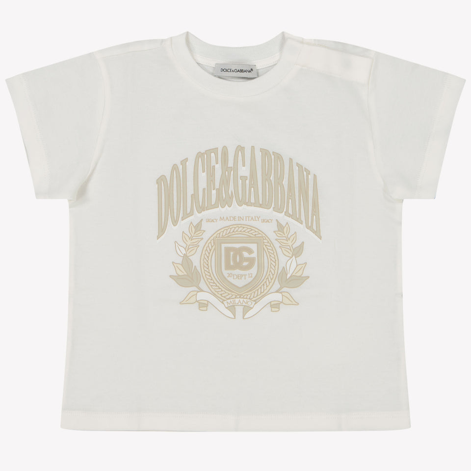 Dolce & Gabbana Baby Jongens T-Shirt In Wit