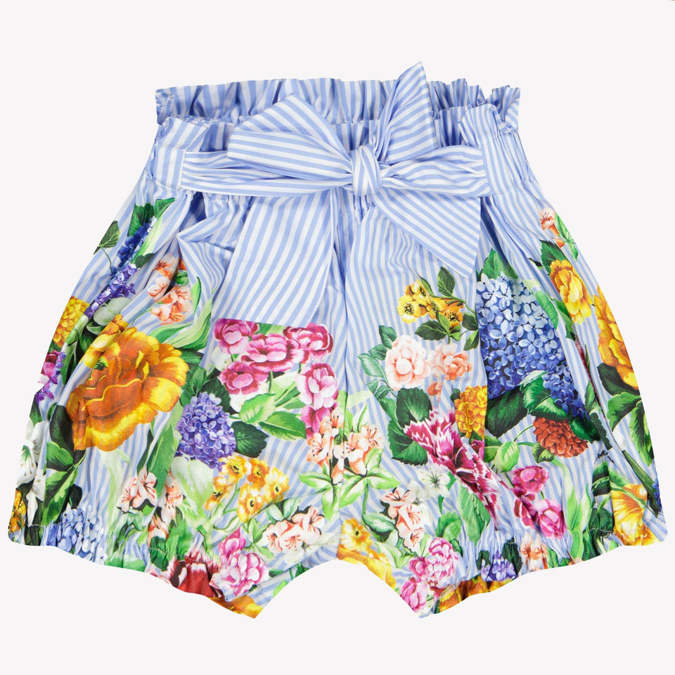 Dolce & Gabbana Baby Girls Shorts In Light Blue