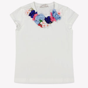 MonnaLisa Kinder Meisjes T-Shirt in Wit