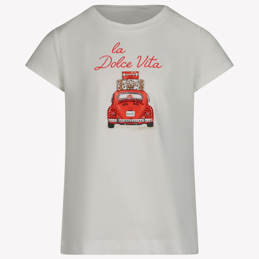 MonnaLisa Kinder Meisjes T-Shirt in Wit