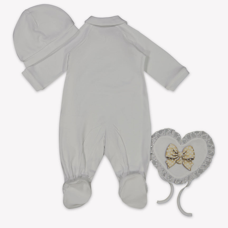 MonnaLisa Baby Girls boxing suit in White