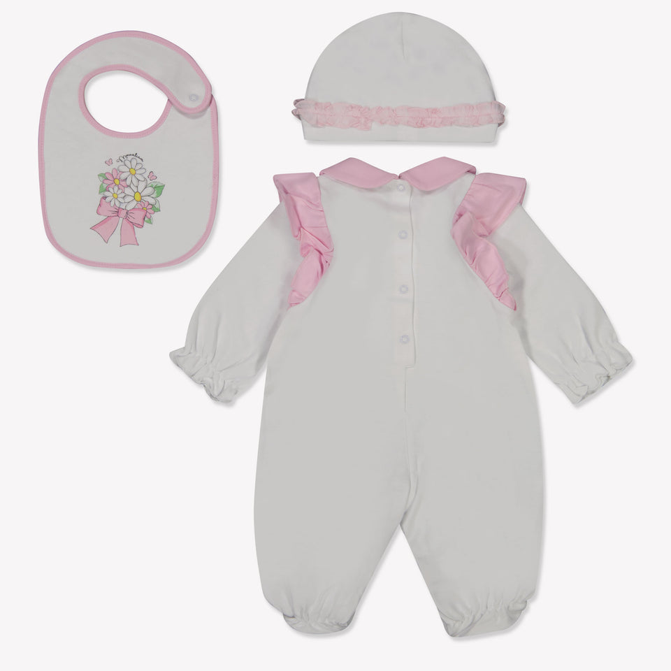 MonnaLisa Baby Girls boxing suit in White