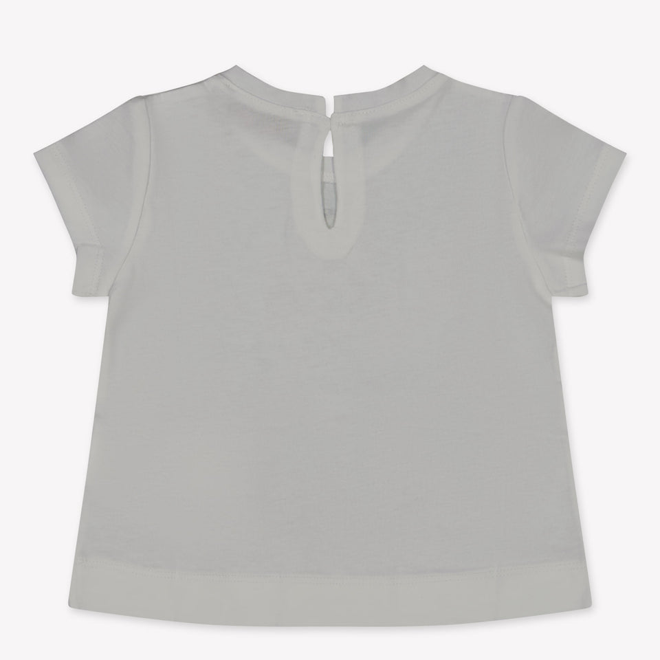 MonnaLisa Baby Meisjes T-Shirt In Wit