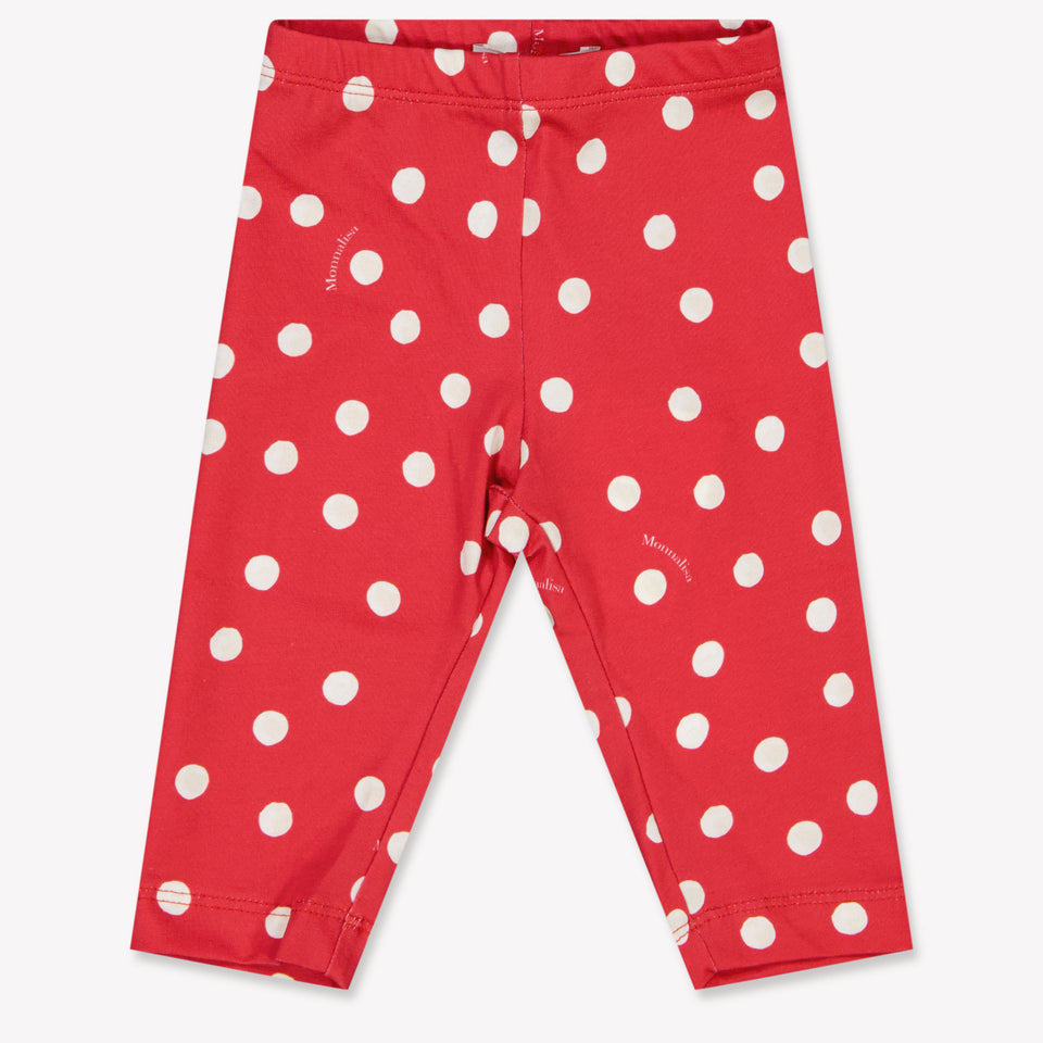 MonnaLisa Baby Meisjes Legging In Rood