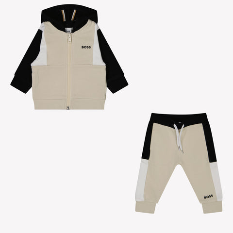 Boss Baby Jongens Joggingpak In Licht Beige