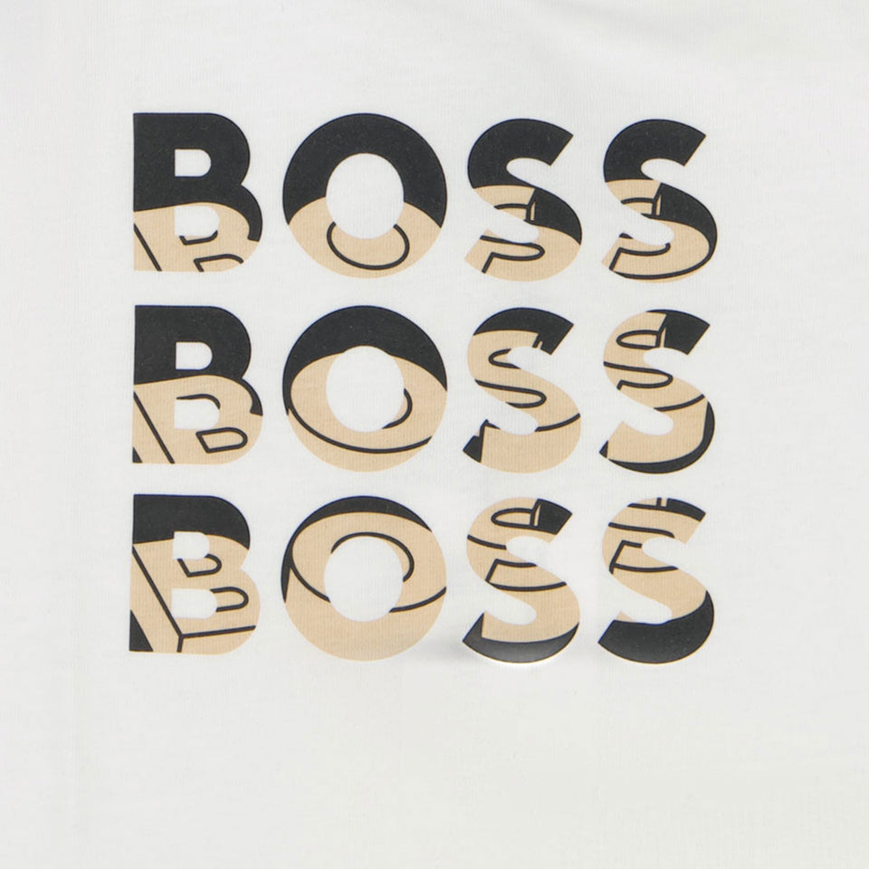 Boss Baby Jongens Shirt In Wit