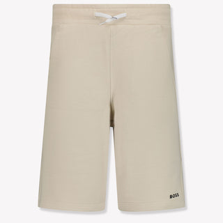 Boss Kids Boys Shorts In Light Beige