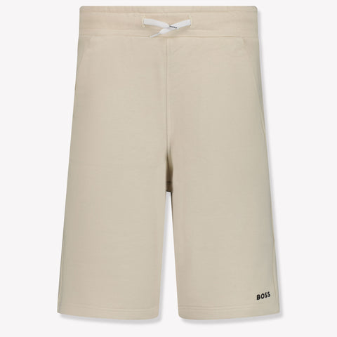 Boss Kids Boys Shorts In Light Beige