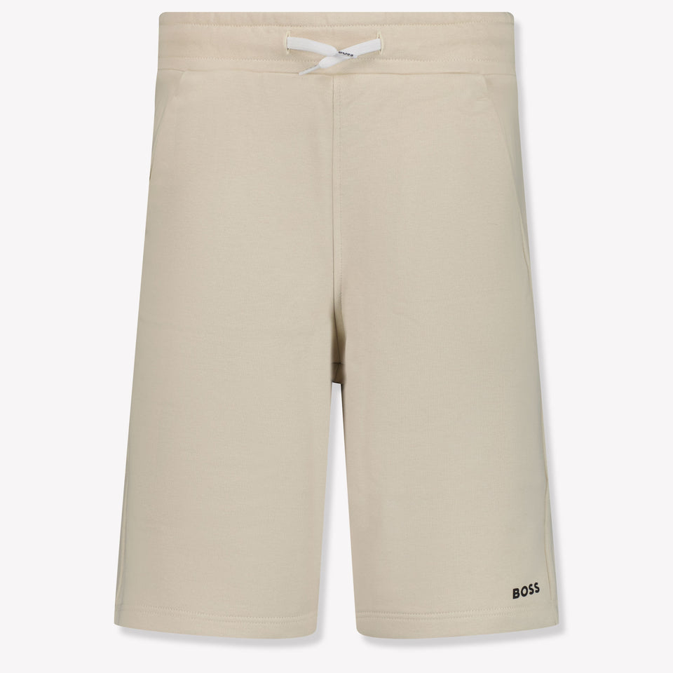 Boss Kids Boys Shorts In Light Beige