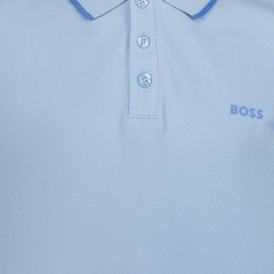 Boss Kinder Jongens Polo In Licht Blauw