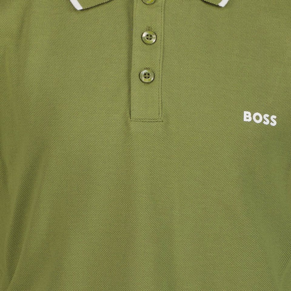 Boss Kids Boys Polo in Olive Green