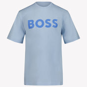 Boss Kinder Jongens T-Shirt In Licht Blauw