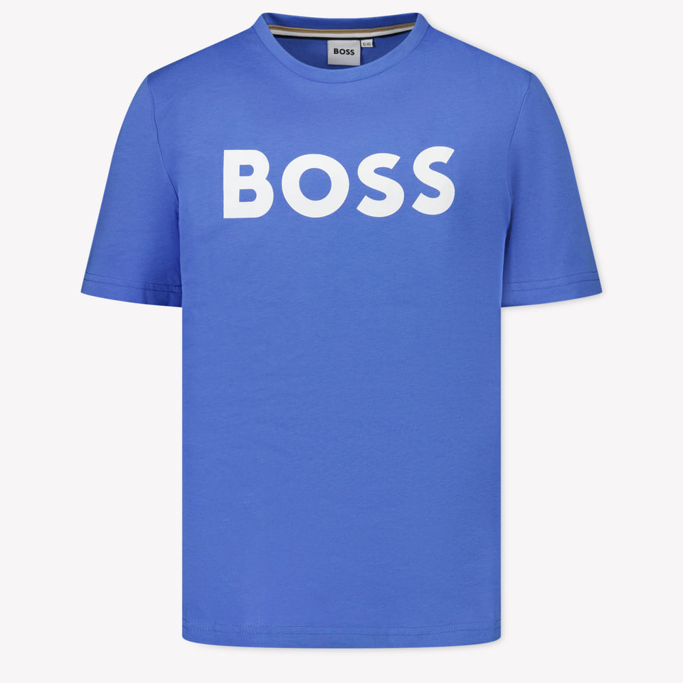 Boss Kinder Jongens T-Shirt In Blauw
