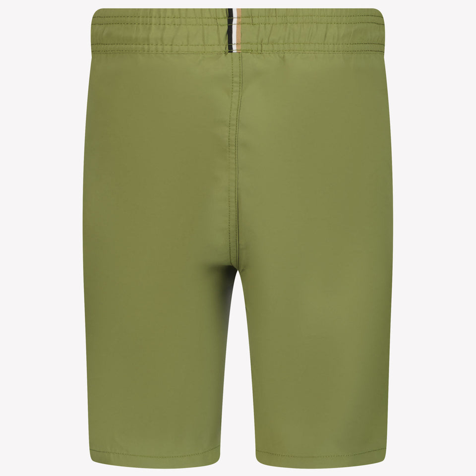 Boss Kids Boys Swimwear In Olive Green