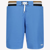 Boss Kids Boys Swimwear In Blue