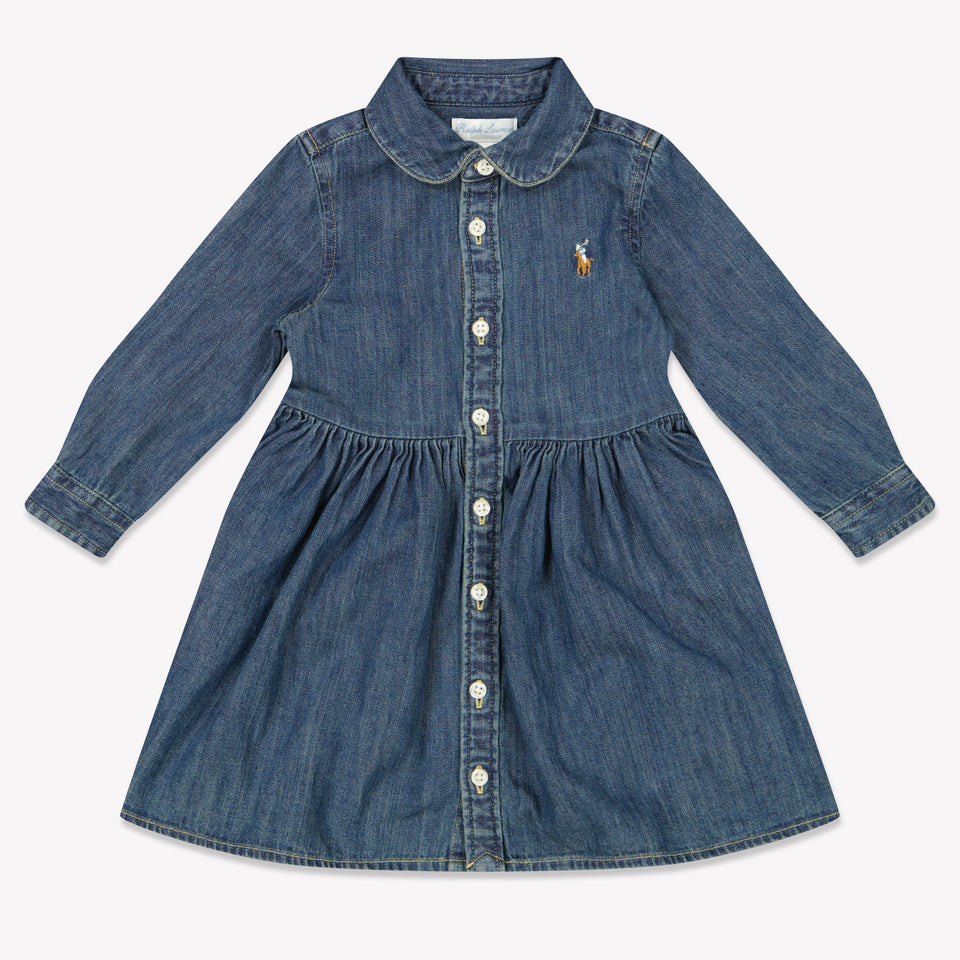 Ralph Lauren Baby Meisjes Jurk In Jeans