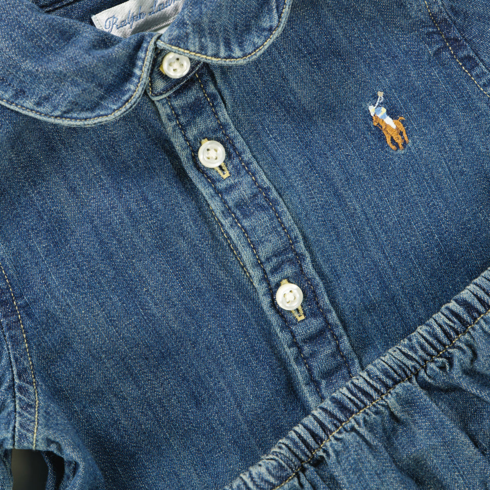 Ralph Lauren Baby Meisjes Jurk In Jeans
