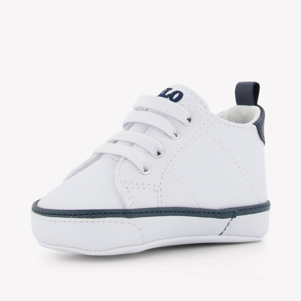 Ralph Lauren Quilton Bear Baby Boys Sneakers In White