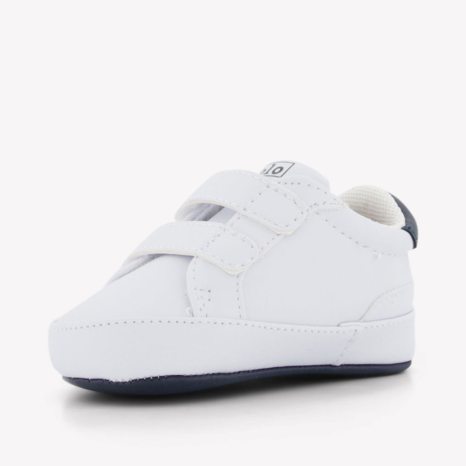 Ralph Lauren Heritage Court Baby Boys Sneakers In White