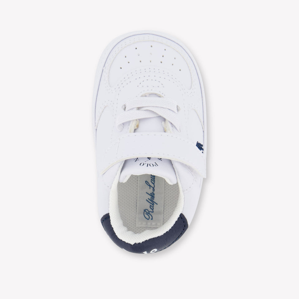 Ralph Lauren Masters Court Baby Boys Sneakers In White