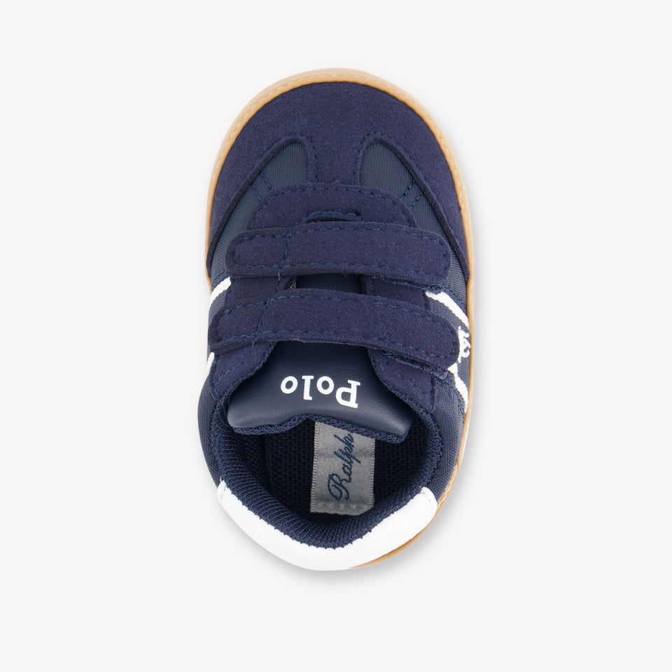 Ralph Lauren Heritage Court III Baby Boys Sneakers In Navy