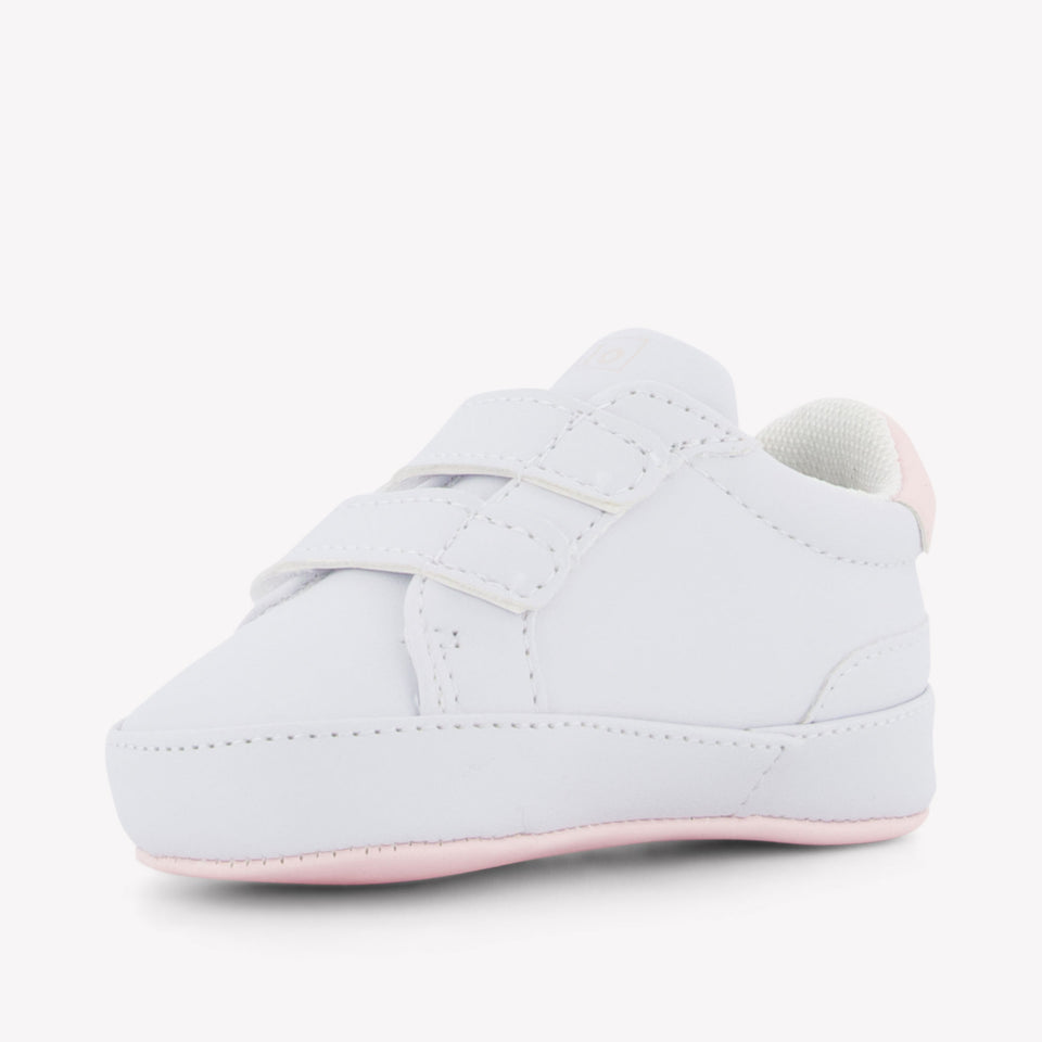 Ralph Lauren Heritage Court Baby Girls Sneakers in White