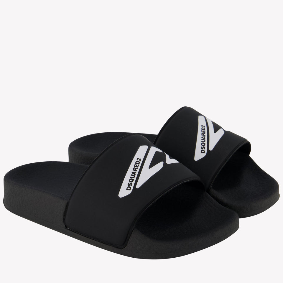 Dsquared2 Unisex Slippers In Zwart