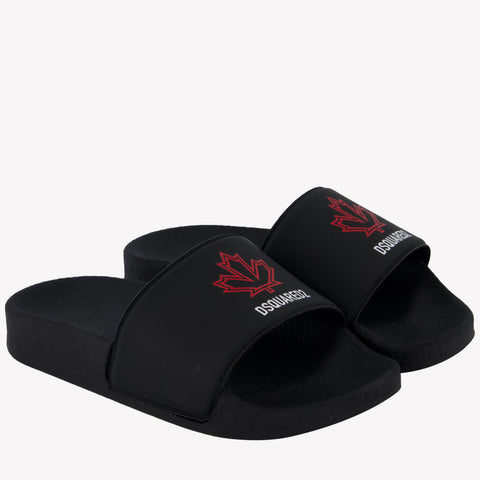 Dsquared2 Unisex Slippers In Zwart